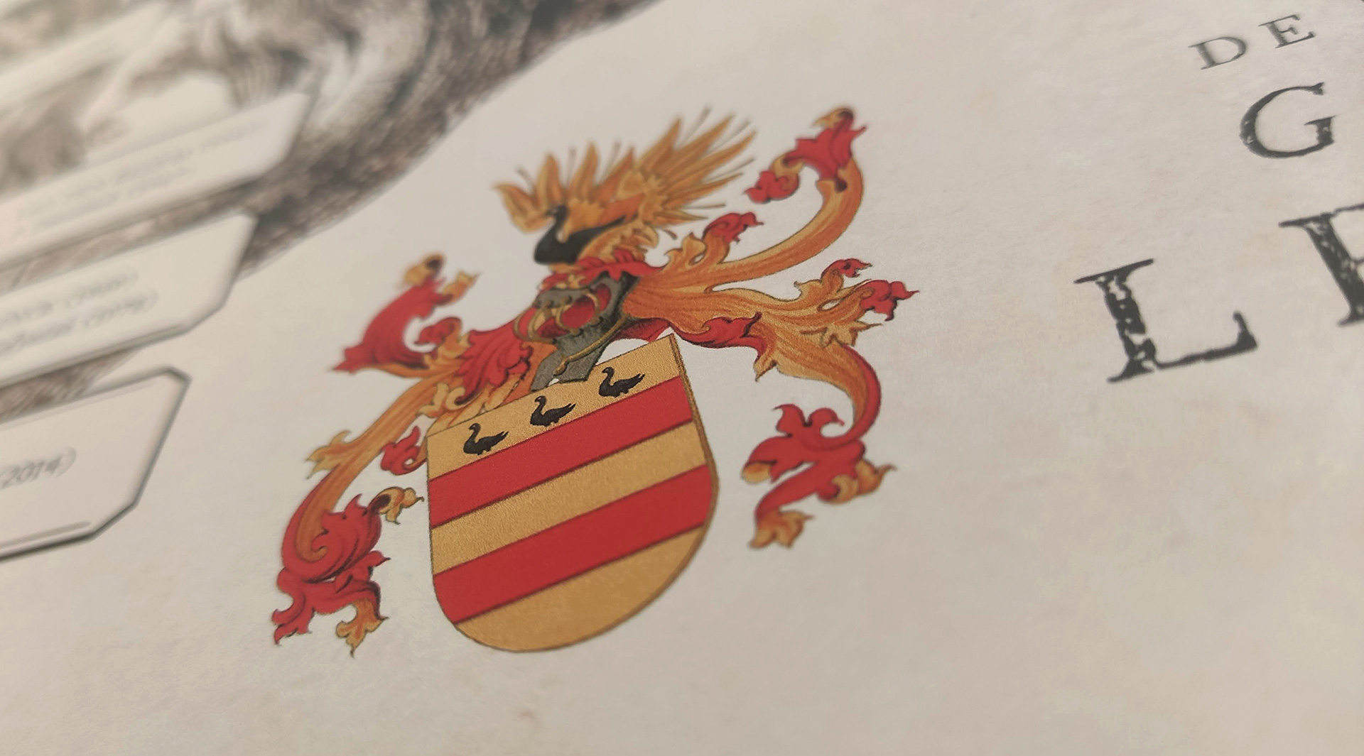 Hand drawn family crest